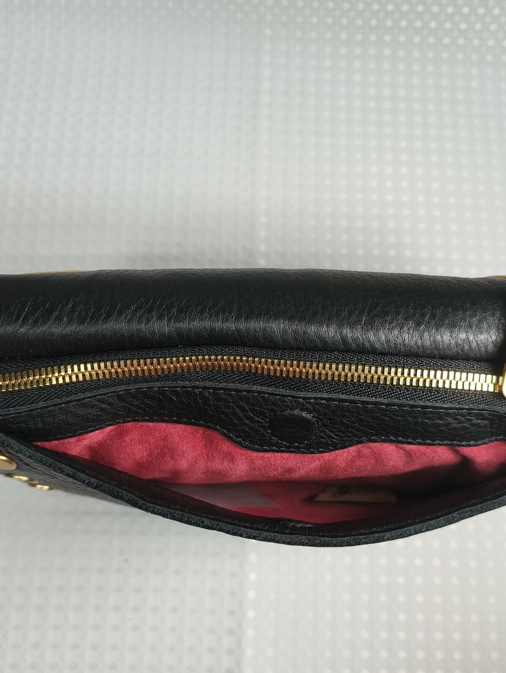 Hammitt Montana Small Black Leather Clutch, Gold Grommet Detail With Strap Nwot - Picture 10 of 15